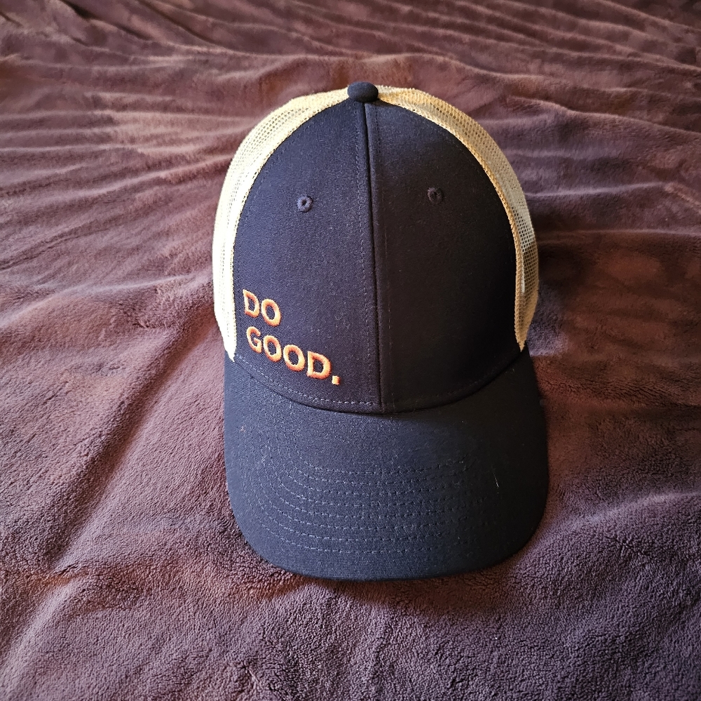 Cotopaxi baseball hat blue adjustable DO Good printed on cap